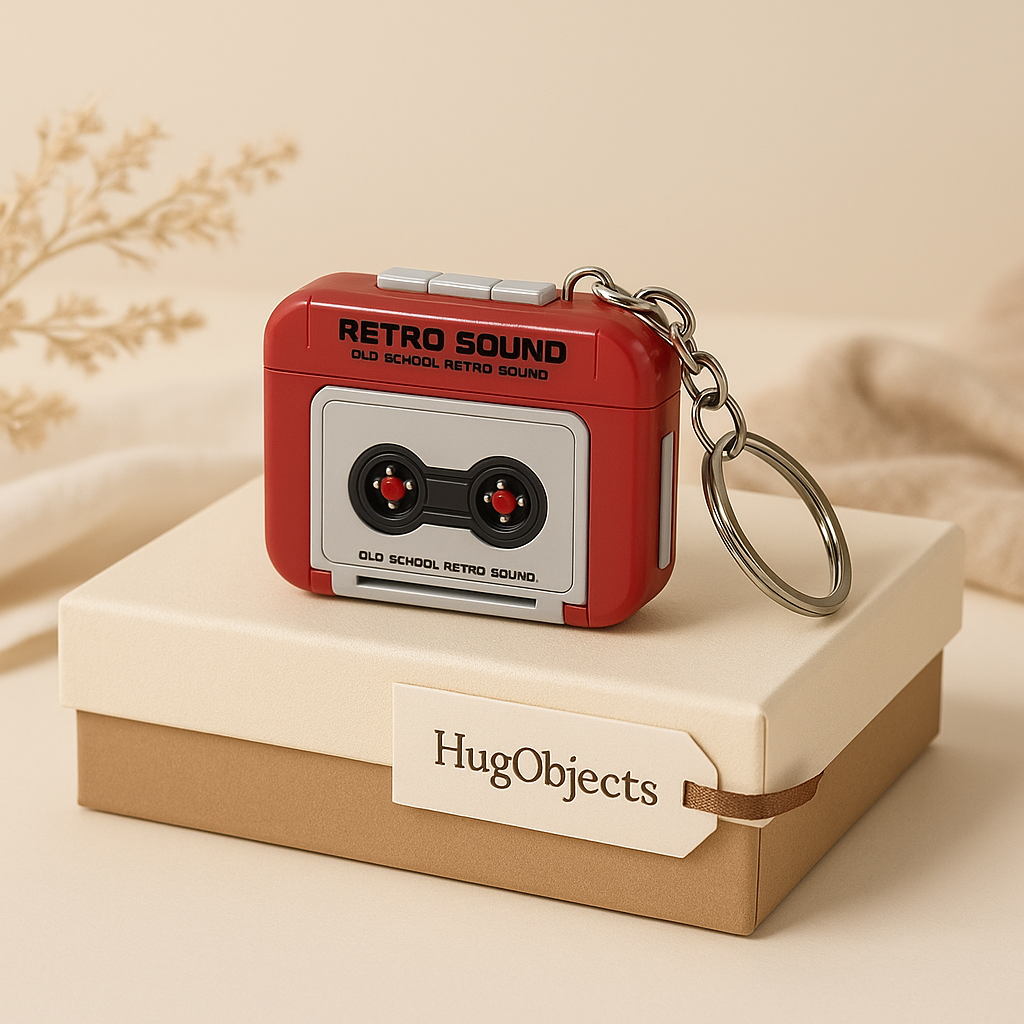 RetroSound™ – Mini Cassette Keychain with Voice Recorder