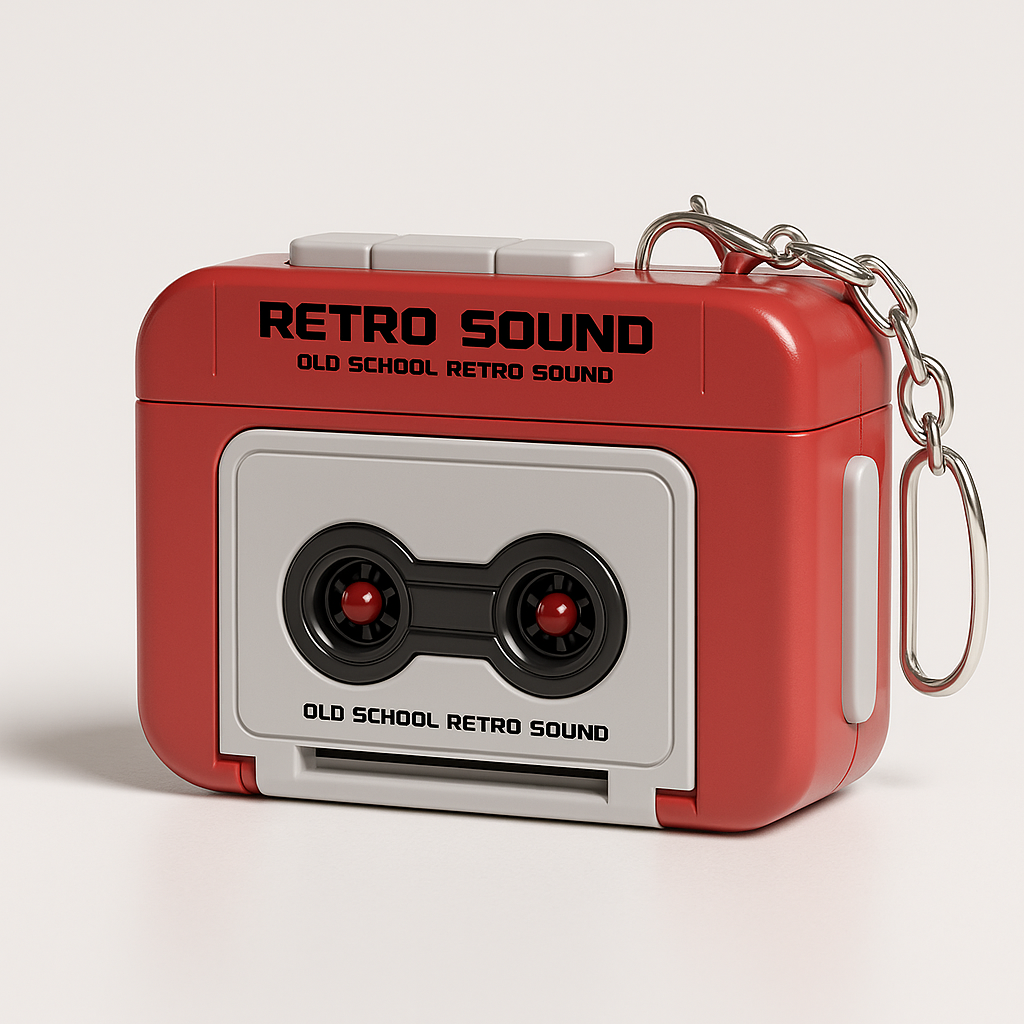RetroSound™ – Mini Cassette Keychain with Voice Recorder
