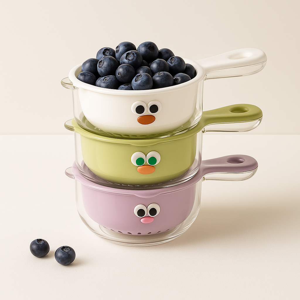 FreshDrain™ – Dual-Layer Fruit & Veggie Strainer Basket