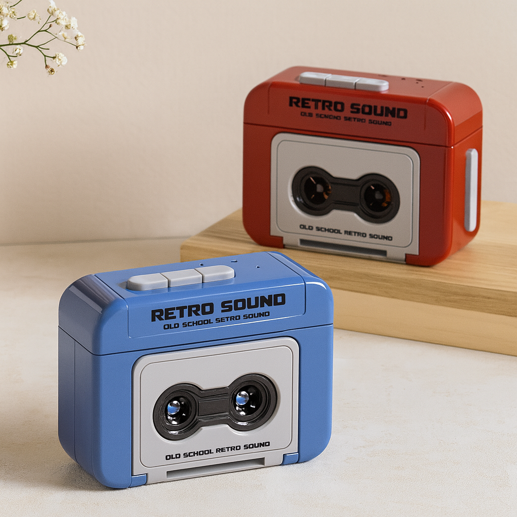 RetroSound™ – Mini Cassette Keychain with Voice Recorder