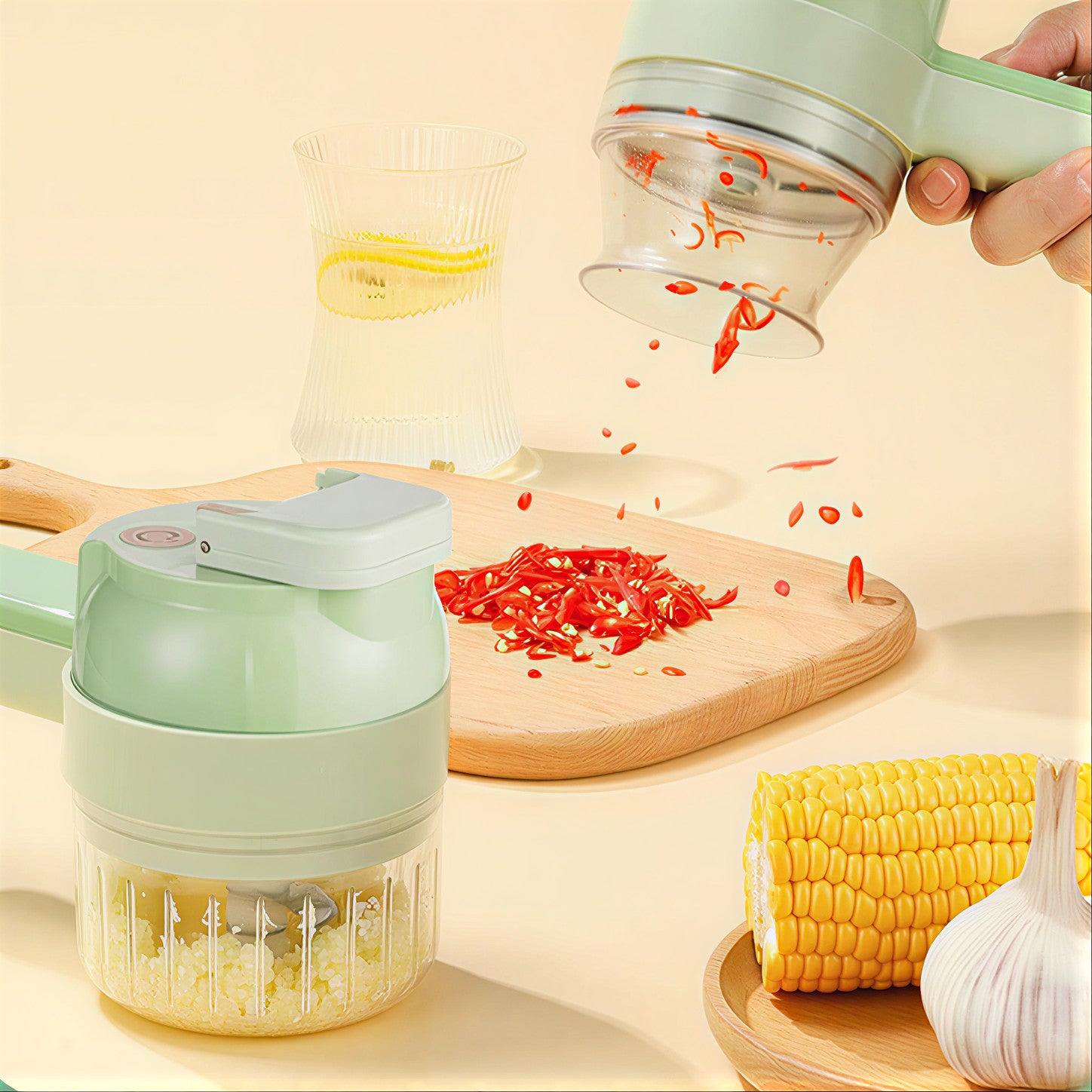 ChopSmart™ 4-in-1 Cordless Electric Vegetable Cutter