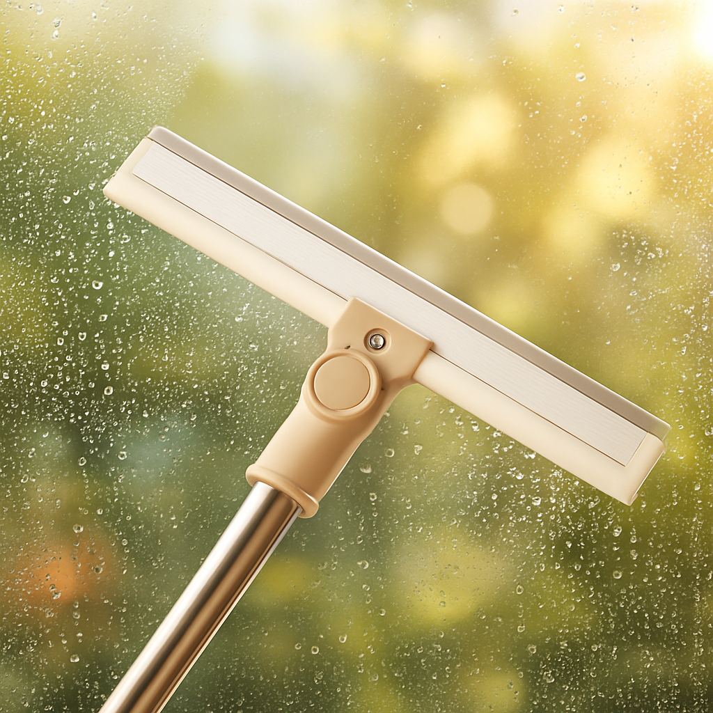 FlexiSweep™ – 180° Silicone Floor Squeegee with Adjustable Handle