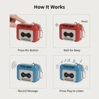 RetroSound™ – Mini Cassette Keychain with Voice Recorder